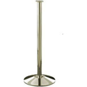 Lavi Industries Concourse Portable Stanchion, 38"H Clear Coated Polished Brass Post