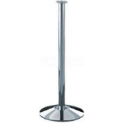 Lavi Industries Concourse Portable Stanchion, 38"H Polished Stainless Steel Post