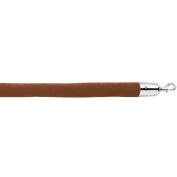 Lavi Industries 6'L Tobacco Velour Rope With Polished S/S Hooks