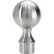 Lavi Industries, Ball Finial, for 2" Tubing, Satin Stainless Steel
