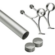 Lavi Industries, 4' pieds Kit de rails, Tube 2", en acier inox satiné