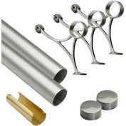 Lavi Industries, 8' pieds Kit de rails, Tube 2", en acier inox satiné