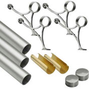 Lavi Industries, 14' pieds Kit de rails, Tube 2", en acier inox satiné