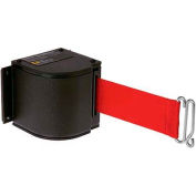 Lavi Industries Warehouse Retractable Belt Barrier, Black Case W/18' Red Belt