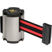 Lavi Industries ceinture rétractable barrière, fixation murale Satin, 13' L noir/rouge ceinture