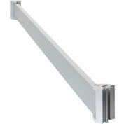 Lavi Industries Beltrac® Straight Rigid Rail Assembly, 4'L, Aluminium Satin