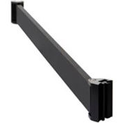 Lavi Industries Beltrac® Straight Rigid Rail Assembly, 3'L, Black Wrinkle Aluminum