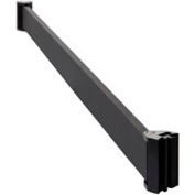 Lavi Industries Beltrac® Straight Rigid Rail Assembly, 4'L, Black Wrinkle Aluminum