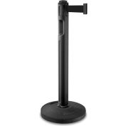 Barrière de ceinture rétractable Lavi Industries Tempest, 38-1/4 » Black Post, ceinture noire de 12'