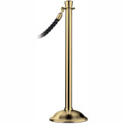 Tensator Post Rope Safety Crowd Control Queue Stanchion Traditional Classic, Satin Brass