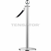 Tensator Post Rope Safety Crowd Control Queue Stanchion Universal Sphere, Chrome poli