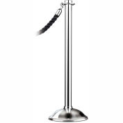 Tensator Post Rope Safety Crowd Control Queue Stanchion, Traditional Contemporary, Satin Chrome
