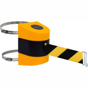 Tensabarrier® Warehouse Retractable Belt Barrier, Yellow Case W/15' Black/Yellow Belt