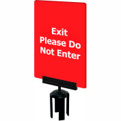 Tensabarrier® Acrylique, « Exit Please Do Not Enter », 7"Wx11"H, Rouge/Blanc