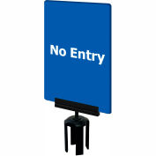 Tensabarrier® Acrylic Sign, "No Entry", 7"Wx11"H, Blue/White