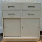 Fenco Teller piédestal Cabinet 251-I - 4 tiroirs coulissants 36" W x 19 « D x 38-1/2 » H gris