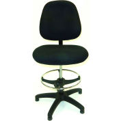 ShopSol rédaction tabouret - tissus rembourrés - milieu dos - noir