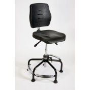 ShopSol™ Chaise multifonction industrielle Workbench, polyuréthane, noir