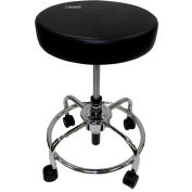 ShopSol Round Lab Stool - Backless - Noir