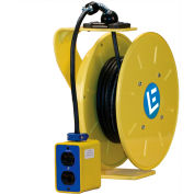 Lind Equipment LE9025123QB2 25Ft 12/3 SJOW Cable Cord Reel W/ 20A Quad Box