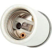 Leviton 10049 Medium Base, Incandescent, Glazed Porcelain Lampholder, White - Pkg Qty 10