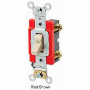 Leviton 1221-2E 20A, 120/277V, Single-Pole AC Quiet Switch, Black - Pkg Qty 10