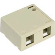 Leviton QuickPort 41089-2IP Mont Surface logement, 2 ports, Ivoire