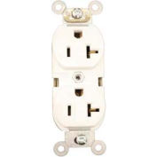 Prise double de Leviton 5362-SW, lame droite, entrepreneur Pack, White, qté par paquet : 10