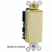 Leviton 5657-2w 15a Decora Plus Rocker, 1-Pole Dbl Throw Center Off Momentary Contact, Wht - Pkg Qty 10