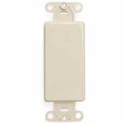Leviton 80414-T QuickPort Decora Multimedia Blank Insert, Light Almond - Pkg Qty 5