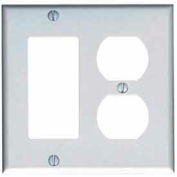 Leviton 80455-W 2-Gang 1-Duplex 1-Decora/GFCI dispositif Combo, Standard, blanc, qté par paquet : 25