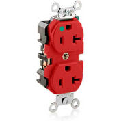 Leviton 8300-HR 20 a, 125 v, prise de courant double, rouge, qté par paquet : 10