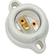 Leviton 9878 Incandescent Lampholder, Keyless, Porcelain, Medium Base, 660W - Pkg Qty 2