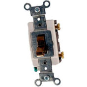 Leviton CS115-2 15 Amp, 120/277 Volt, Single-Pole, Grounding, Side Wired, Brown - Pkg Qty 10