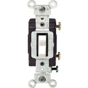 Leviton CS115-2W 15 Amp, 120/277 volts, unipolaire, mise à la terre, côté filaire, blanc, qté par paquet : 10