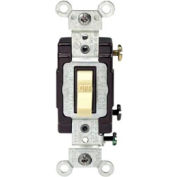 Leviton CS120-2T 20 Amp, 120/277 Volt, Single Pole Side Wired Switch, Lt Almond - Pkg Qty 10