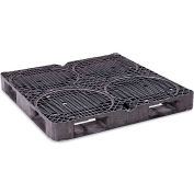 Orbis 4 Drum Open Deck Pallet, Polyethylene, 2-Way & 4-Way, 48"x48", 30000 Lb Stat Cap, Black