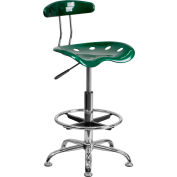 Tabouret bureau meubles flash Back - plastique - vert