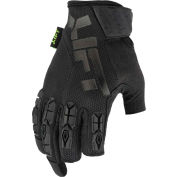 Lift Safety Framed Fingerless Work Glove, Black, L, 1 Pair, GFD-17KKL