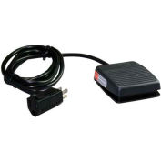 Linemaster 971-DC3J Aquiline Foot Switch W/8' Cord & 3 Prog Plug, Maintained, Dark Gray, Plastic