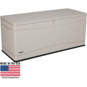 Vie 60040 terrasse extérieure stockage Bench Box 130 gallons, sable/noir bas