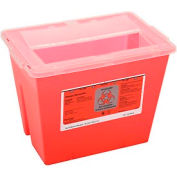 Contenant polyvalent pour objets pointus et tranchants, 11-5/8 po l x 7-3/4 po P x 8-5/8 po H, 2 gallons, rouge