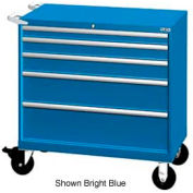 Lista 40-1/4" W Mobile Cabinet, tiroirs 5, 63 Compart - bleu vif, Master Keyed