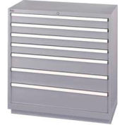 Lista® 7 Drawer Shallow Depth Cabinet - Light Gray, Keyed Alike
