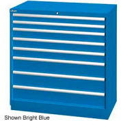 Lista 40-1/4"W Drawer Cabinet, 8 Drawer, 117 Compart - Bright Blue, Keyed Alike