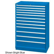 Lista 40-1/4"W Cabinet, 12 Drawer, 174 Compart - Bright Blue, Keyed Alike