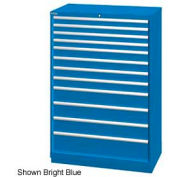Lista 40-1/4"W  Cabinet, 12 Drawer, 174 Compart - Bright Blue, Keyed Alike