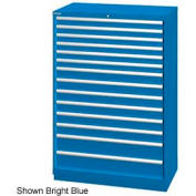 Lista 40-1/4" W Cabinet, tiroir 14, 222 Compart - bleu vif, clé identique