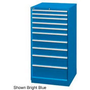 Lista 28-1/4" W Cabinet, tiroir 10, 161 Compart - bleu vif, clé identique