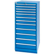 Lista® 12 tiroirs largeur Standard - bleu vif, clé identique
